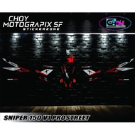 YAMAHA SNIPER 150 V1 PROSTREET STICKER DECALS