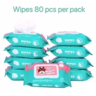 80HELAI TANPA ALKOHOL Wipes Baby Wipes Non-Alcohol Baby Wet Wipes Fragrance Free Wet Tissue Tisu Bas