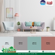 [JANE'S GRAY] 1 Liter MCI BAOMA OPTISHEEN BLUE I GOLD Kilat Easy Clean Matt Interior Wall Paint Warna Kelabu Biru Soft