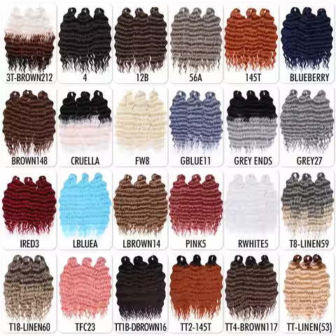 Synthetic 24 Inch Anna Hair Loose Deep Wave Braiding Hair Extensions Water Wave Braid Hair Cruella P