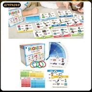 [qjypno49] Phonics Flash Cards Sight Words Fun Home School Supplies Letter Sound for Elementary Kind