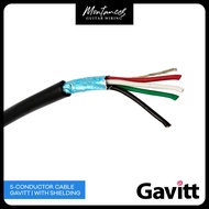 Gavitt 5-Conductor Shielded Wire for Guitar & Bass – 28 AWG | Pickup Extensions, Mods (per Foot)
