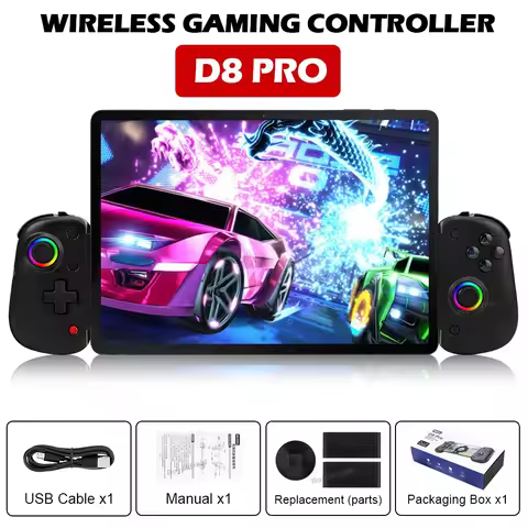 BSP D8 PRO RGB Tablet Controller Wireless Handle For Switch Game BT-Compatible Stretch Joystick For 
