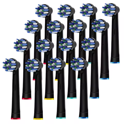 Black Cross Toothbrush Heads Refill for Oral B Braun Pro 500/1000/1500/3000/3757/5000/7000/7500/800 