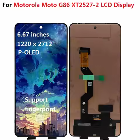 Original 6.67 inch P-OLED for Motorola Moto G86 lcd display with touch screen digitizer Assembly for