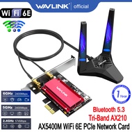 Wavlink Ax5400 Wi-Fi 6E Intel AX210 Pcie Wireless Network Card 2.4g/5g/6ghz Tri-Band Wifi Adapter Bl