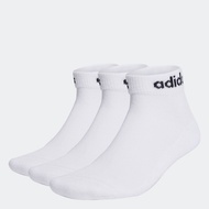 adidas Lifestyle Linear Ankle Cushioned Socks 3 Pairs Unisex White HT3457