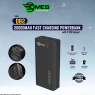 DMES DB2 2.4A 20000mAh Dual USB Output Type C and Micro USB Input Fast Charging Powerbank