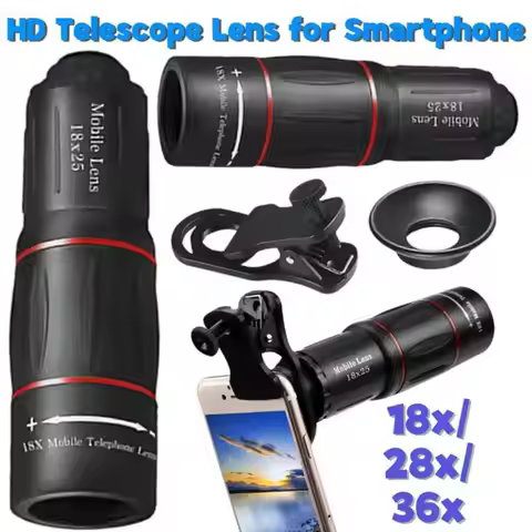 18/28/36X Telephoto Mobile Phone Lens HD High-Power Monocular Telescope External Connected To Mobile
