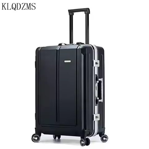 KLQDZMS Advanced Simple Business Aluminum Frame Luggage 20 Inch Silent Cabin Luggage 24 Inch Good St