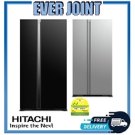 Hitachi R-S700PMS0  Side by Side Fridge + Free Hitachi 1.0 litre Rice Cooker + Free Disposal