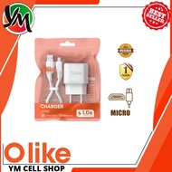 OLIKE C113 1A MICRO Olike Charger Micro 1A 100 Cm C113M Plastic Packing - OFFICIAL WARRANTY