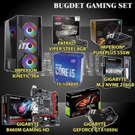 Intel 10th Gen Budget Gaming Desktop (i5-10400F/B460M/8GB/256GB Nvme/GTX1050Ti 4GD5/Kinectic 364/550W)