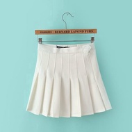 Tennis skirt college high waist skirt mini skirt Black and White Grey