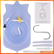 Wkouer Feminine Hygiene Enema Bag Sets for Colon Cleansing Silicone Hose Health Anal Vagina Cleaner 