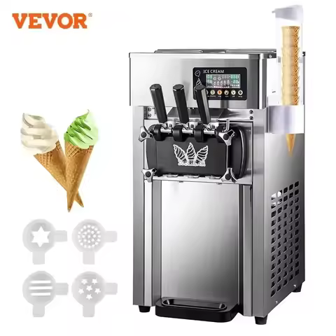 VEVOR Ice Cream Machine 1200W A168 Panassonic Compressor Ice Cream Maker 3Flavors Ice Cream Making M