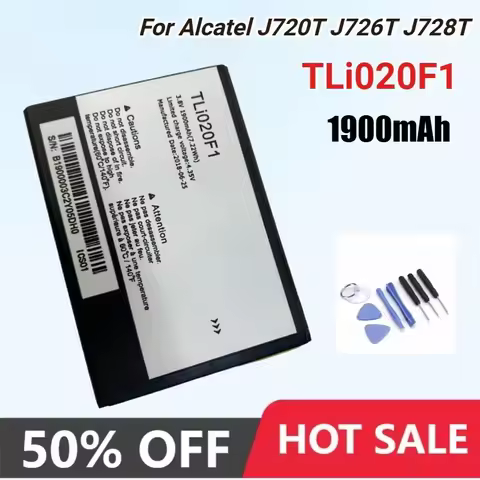 New 1900mAh TLi020F1 Lithium Battery for Alcatel J720T J726T J728T TLi020F1 U5 5044D 5044Y 5044I 504