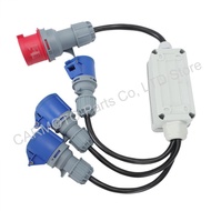 MCB 3 PHASE SPLITTER DISTRIBUTION BOX | 32A to 3x 16A 3 PIN Single Phase Breaker