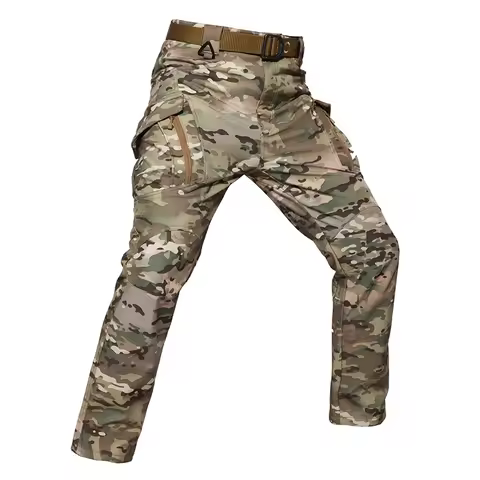 Men's IX9 Softshell Thick Fleece Pants Winter Military Tactical Pants Hunt Fleece Cargo Pants Male W