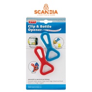 SCANDIA Clips Bottle Opener 2 In 1 2Pk Red & Blue (KA0846) - Practical Durable Kitchen Equipment Bot