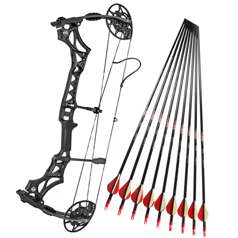 Linkboy Archery Pure Carbon M128 30-70Lbs Compound Bow 30 Inches Handle Speed 340 Feet/s Brace Heigh
