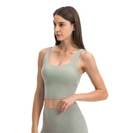 Lulemonl Yoga Sleeveless Vest with Chest Pad Running Fitness Sports Top DW120