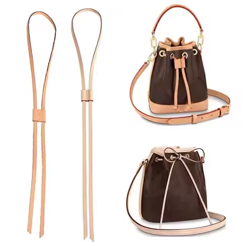 For LV Noe BB Nano Mini Petit Bucket Bags Leather Bag Straps Drawstring Slide Lock Buckle Tension Co