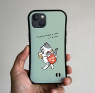 Grip iPhone 手機殼 台灣 Walking Cat藍灰