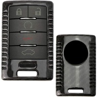 iJDMTOY Real/Genuine Gloss Black Carbon Fiber Key Fob Shell Cover, Compatible With Chevrolet 2014-20