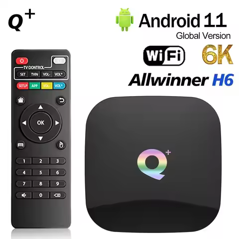 Q Plus Smart TV Box Android 11 HD 6K 4G Wifi Allwinner H6 Quad Core 2GB RAM 16GB ROM Set Top box VS 