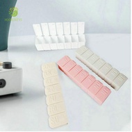 MXMUSTY1 7-frame Rectangular Pill Box, With Lid Long Strip Pill Dispenser Box, Pill Container Waterproof Smooth Dustproof Weekly Medicine Pill Storage Box Travel