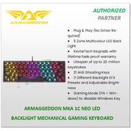 ARMAGGEDDON MKA 1C NEO LED BACKLIGHT MECHANICAL GAMING KEYBOARD | 61 KEY | HOT SWAPABLE