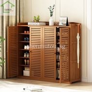 Bamboo Shoe Cabinet Multi-Layer Household Thickened Shoe Rack Shoe and Hat Rack Floor Integrated Heightened Bamboo Product Storage Rack PCYI