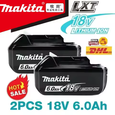 Makita 18V Battery 5Ah BL1850B Lithium ion Genuine Makita 18V Battery BL1850 BL1860 BL1860B BL1840B。
