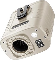 KIBEE Portable Waist Fan with LED Light, 5 Speeds 12500RPM Strong Airflow, Personal Clip Belt Fan [M