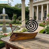 LACYES Metal Coil Stand, Rustic Iron Stable Base Sailboat Coil Holder, Gift Item Coil Tray Vintage S