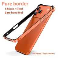 Metal Frame Case For Apple iPhone 17 Pro Max Soft TPU Lining Edge Frame Aluminum Metal Case For iPho
