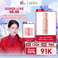 [Vo HA LINH X HEXZE] HEXZE long-lasting foundation SPF39 PA+++ 30ml, high concealer, FREE HEXZE MAKE