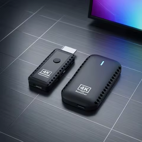 30m Wireless HDMI Transmitter and Receiver with Type-C Extender, Suitable for Connecting 5G Laptops 