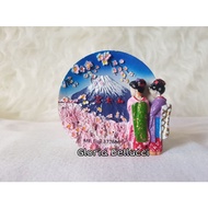 Japanese fuji mountain souvenir, Japanese geisha refrigerator magnet sticker