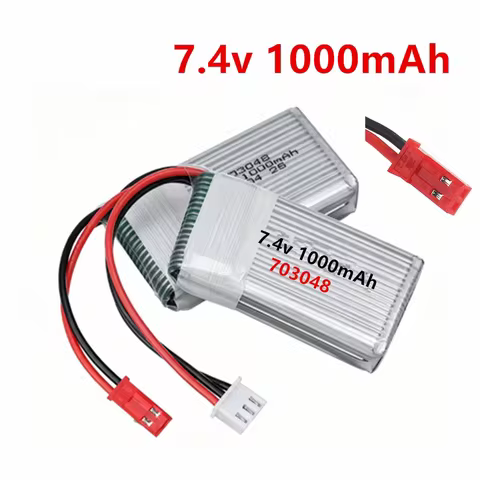 7.4V 1000mAH 703048 Lipo Battery For Udi U829A U829X MJXRC X600 Hengqi 907 Remote Control Plane 7.4