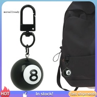 <moreallready> Pocket-sized Billiard Ball Pool Ball Key Ring Black 8 Ball Keychain Mini Pool Ball Ch