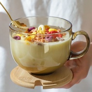 Cereal smoothie cup, premium amber glass smoothie cup, capacity 440ml