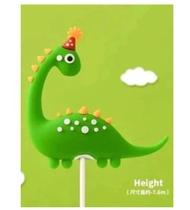 PAJANGAN KUE ULANGTAHUN ANIMAL DINO HIJAU & ORANGE TOPPER CAKE DINOSAURUS ULTAH / TOPPER KUE DINOSAU