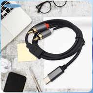 [xbnmpzi] Type-c to Double RCA Male Cable USB C AUX Cable Cable Anti Interference Audio AUX Adapter 
