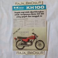 KAWASAKI Old school flyer catalog brochure Poster Binter KH100 KH 100 EL/KH100 KH 100 ES 5speed 2-st
