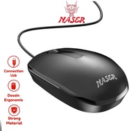 NASER MOUSE WIRED MN-01 GAMING BLACK USB WIRED GAMING/MOUSE