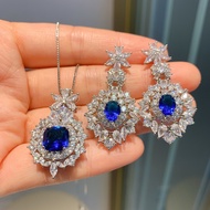 European American Simulation Kyanite Luxury Inlaid Jewelry Necklace
