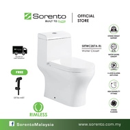 Sorento WC Water Closet Rimless Toilet Bowl (1 Pc) [Free Bidet] SRTWC287A-RL / Jamban Tandas toilet 