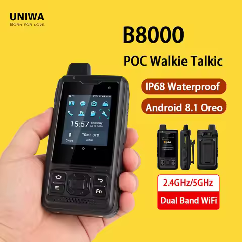 UNIWA B8000 Zello Walkie Talkie POC Phone IP68 Waterproof Smartphone Android 8.1 2.4Inch 4G LTE Quad